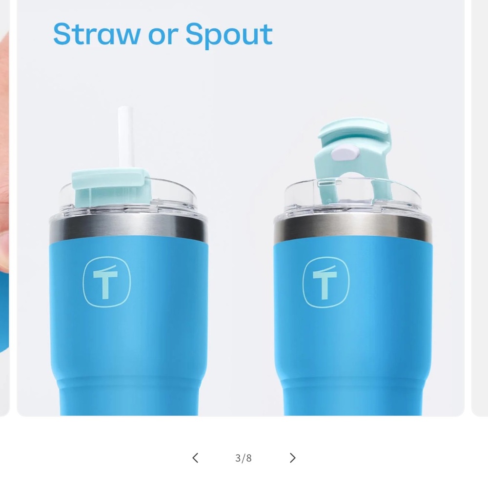 Tupperware Red Tumbler with Straw - Picture 2 of 4